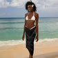Ghana Football Custom Sarong Go Black Queens Kente Pattern