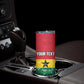 Ghana Football Custom Skinny Tumbler Go Black Queens Kente Pattern
