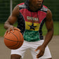 Ghana Football Custom Sleeveless Hoodie Go Black Queens Kente Pattern