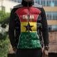 Ghana Football Custom Sleeveless Puffer Jacket Go Black Queens Kente Pattern