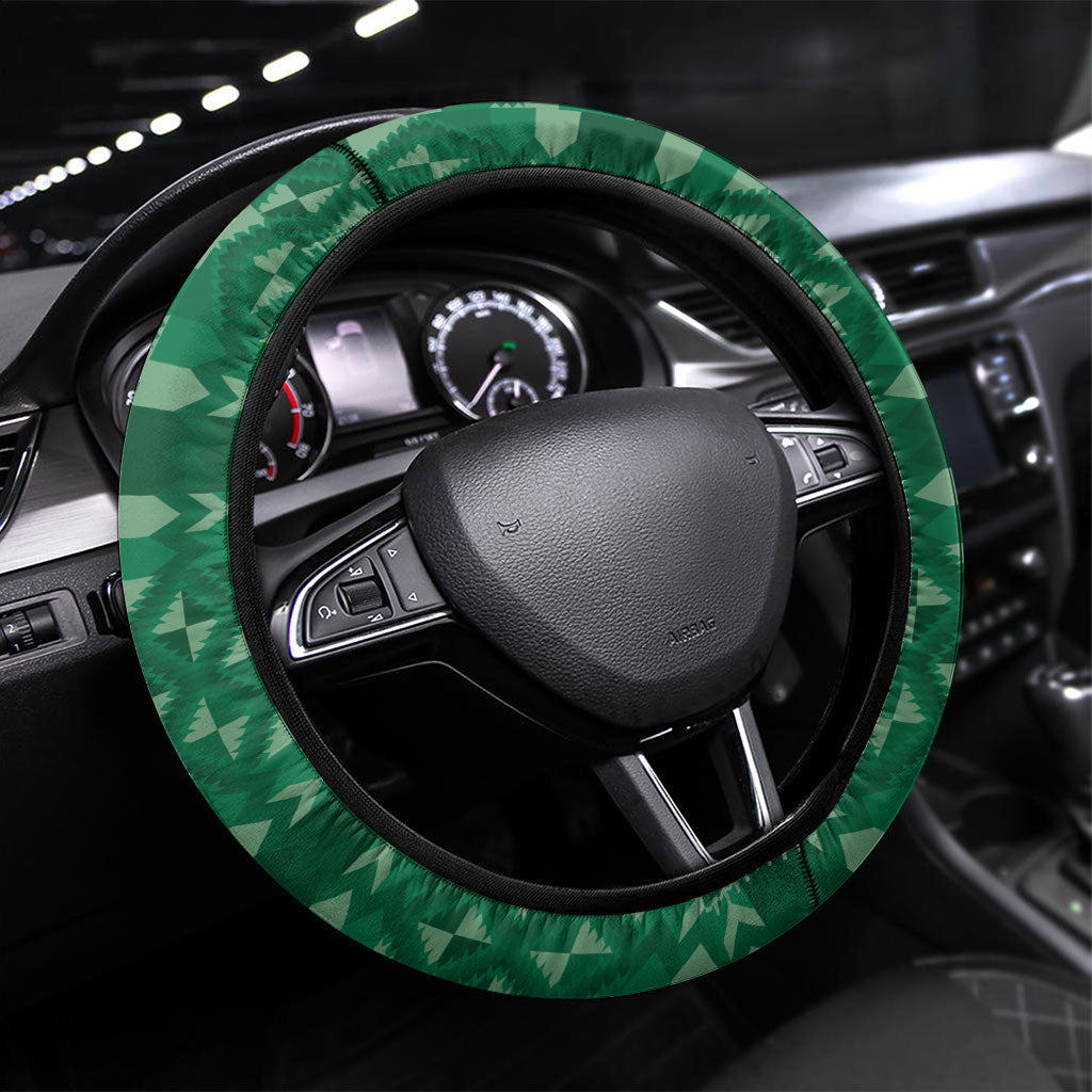 Ghana Football Steering Wheel Cover Go Black Queens Kente Pattern