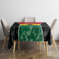 Ghana Football Custom Tablecloth Go Black Queens Kente Pattern