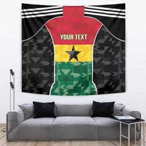 Ghana Football Custom Tapestry Go Black Queens Kente Pattern