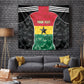 Ghana Football Custom Tapestry Go Black Queens Kente Pattern