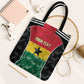 Ghana Football Custom Tote Bag Go Black Queens Kente Pattern