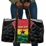 Ghana Football Custom Travel Bag Go Black Queens Kente Pattern