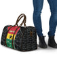 Ghana Football Custom Travel Bag Go Black Queens Kente Pattern