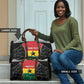 Ghana Football Custom Travel Bag Go Black Queens Kente Pattern