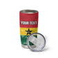 Ghana Football Custom Tumbler Cup Go Black Queens Kente Pattern