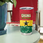 Ghana Football Custom Tumbler Cup Go Black Queens Kente Pattern