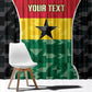 Ghana Football Custom Window Curtain Go Black Queens Kente Pattern
