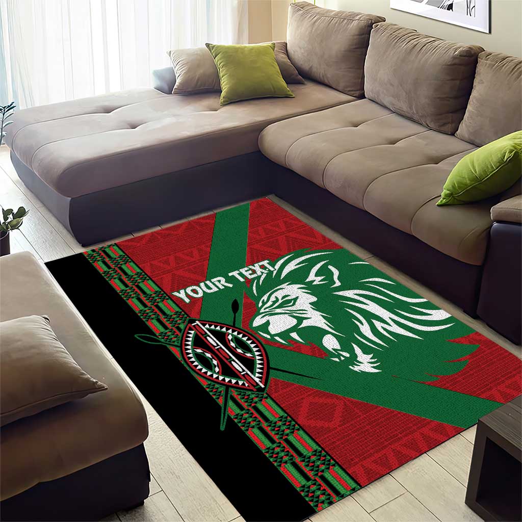 Afro Kenya Rugby Custom Area Rug Go Lionesses - African Pattern