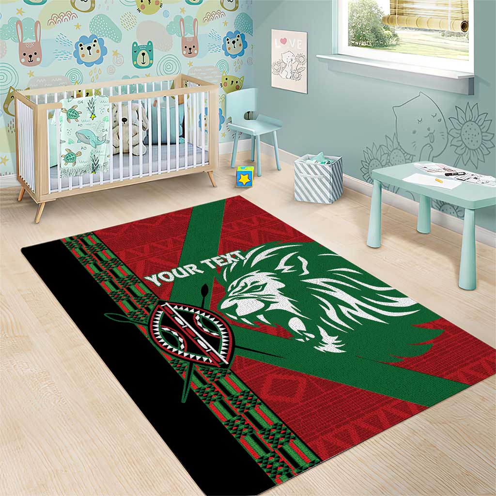 Afro Kenya Rugby Custom Area Rug Go Lionesses - African Pattern