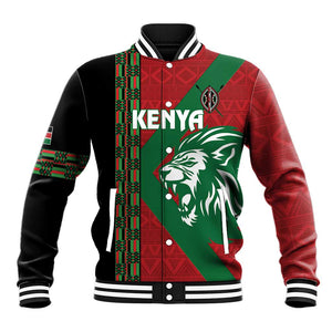 Afro Kenya Rugby Custom Baseball Jacket Go Lionesses - African Pattern
