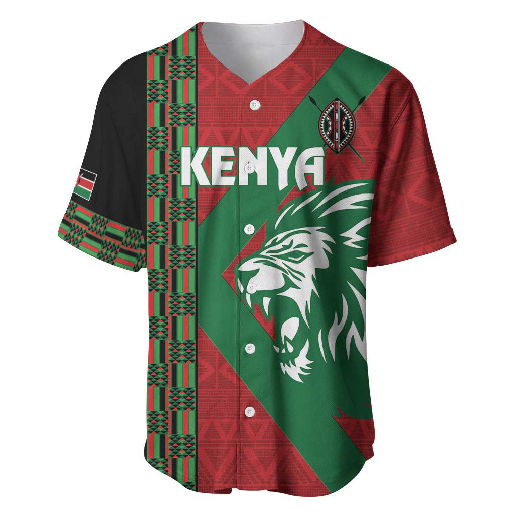 Afro Kenya Rugby Custom Baseball Jersey Go Lionesses - African Pattern