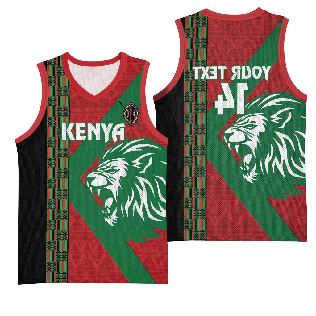 Afro Kenya Rugby Custom Basketball Jersey Go Lionesses - African Pattern - African Pride