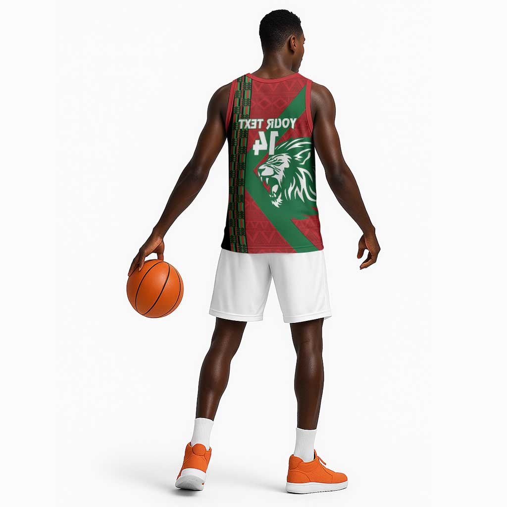 Afro Kenya Rugby Custom Basketball Jersey Go Lionesses - African Pattern - African Pride