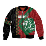 Afro Kenya Rugby Custom Bomber Jacket Go Lionesses - African Pattern
