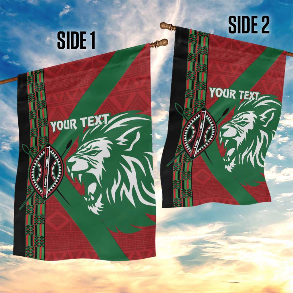Afro Kenya Rugby Custom Garden Flag Go Lionesses - African Pattern