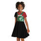 Afro Kenya Rugby Custom Kid Short Sleeve Dress Go Lionesses - African Pattern