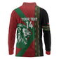Afro Kenya Rugby Custom Long Sleeve Polo Shirt Go Lionesses - African Pattern
