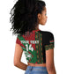 Afro Kenya Rugby Custom Raglan Cropped T shirt Go Lionesses - African Pattern