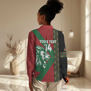 Afro Kenya Rugby Custom Women Casual Shirt Go Lionesses - African Pattern LT14
