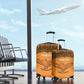 Custom Zambia Football Luggage Cover Copper Queens Kente Pattern