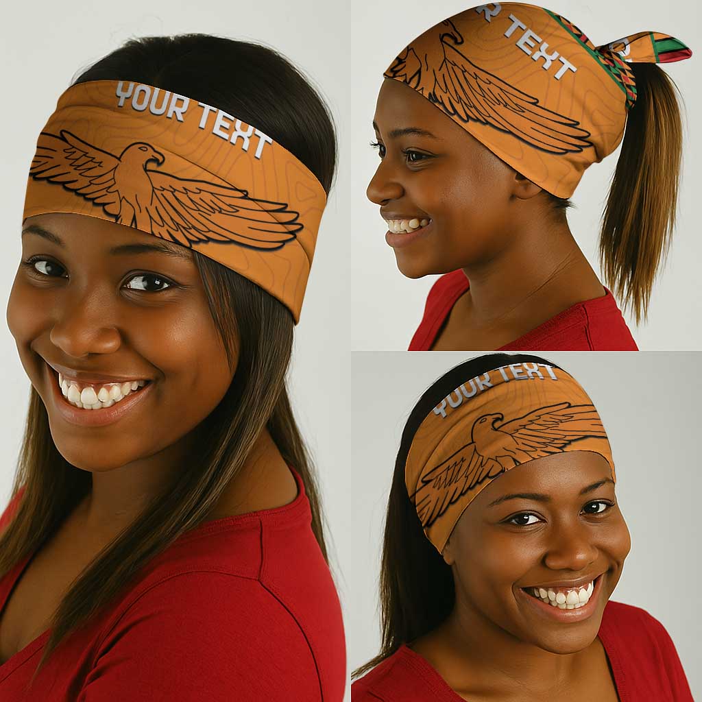 Zambia Football Neck Gaiter Copper Queens Kente Pattern - African Pride