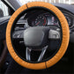 Zambia Football Steering Wheel Cover Copper Queens Kente Pattern