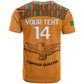 Custom Zambia Football T shirt Copper Queens Kente Pattern