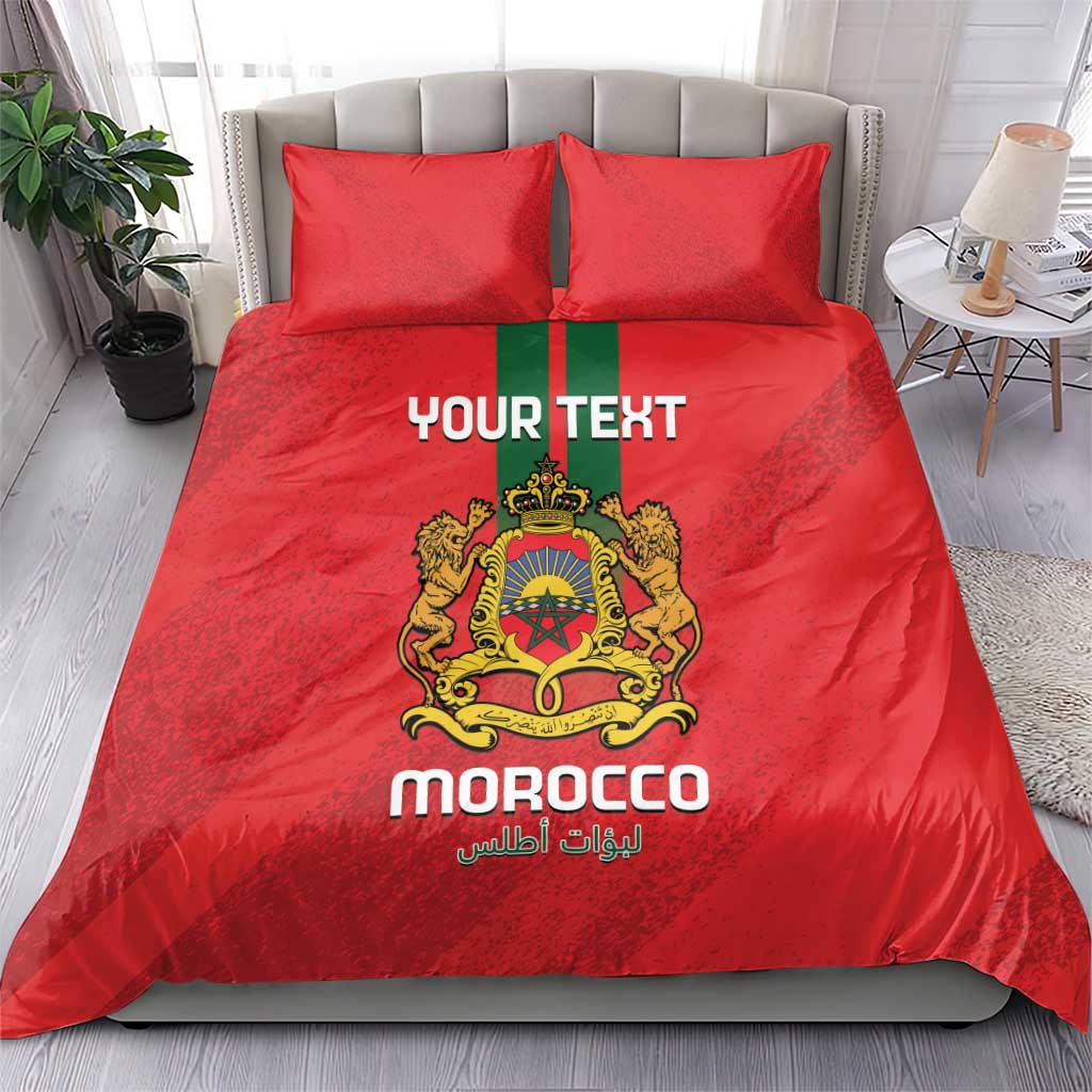 Custom Morocco Football Bedding Set Go Lionesses of Atlas