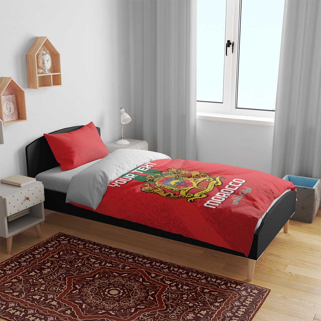 Custom Morocco Football Bedding Set Go Lionesses of Atlas