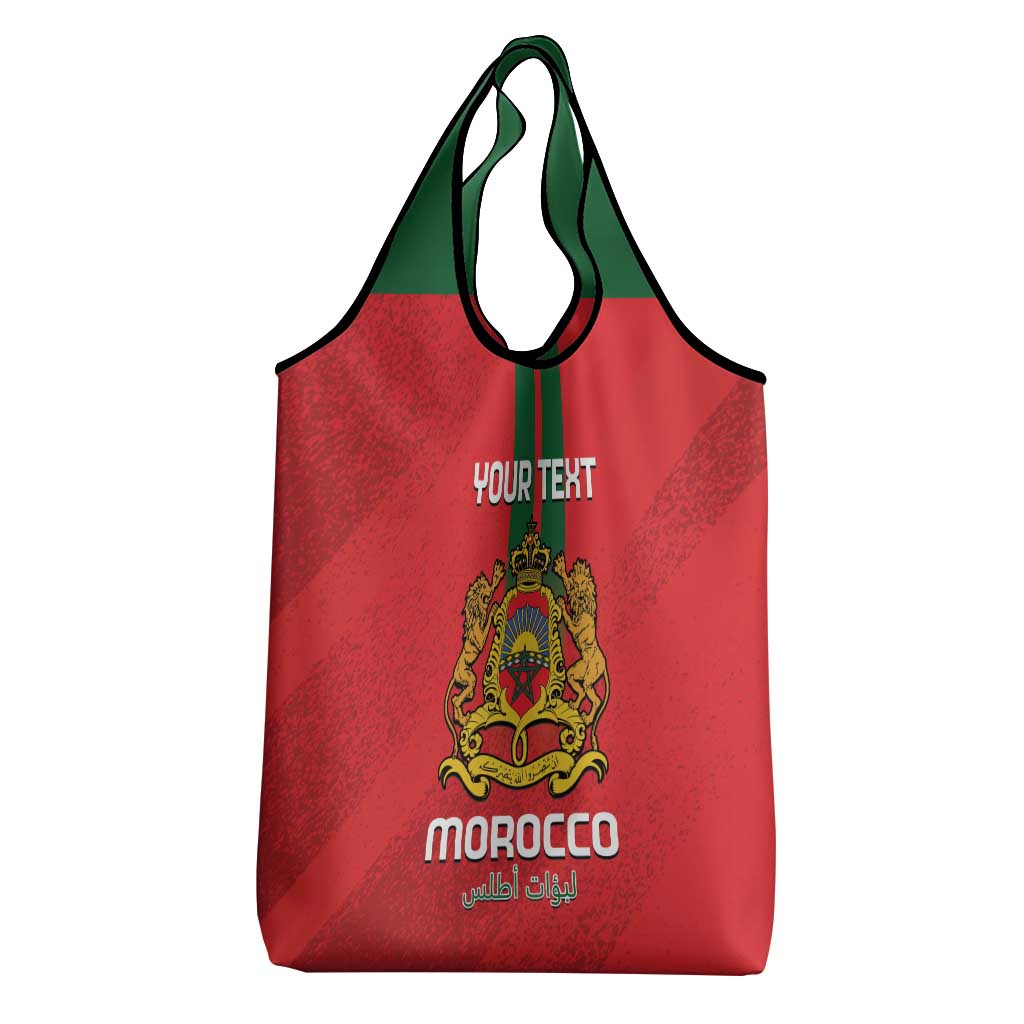 Custom Morocco Football Grocery Bag Go Lionesses of Atlas