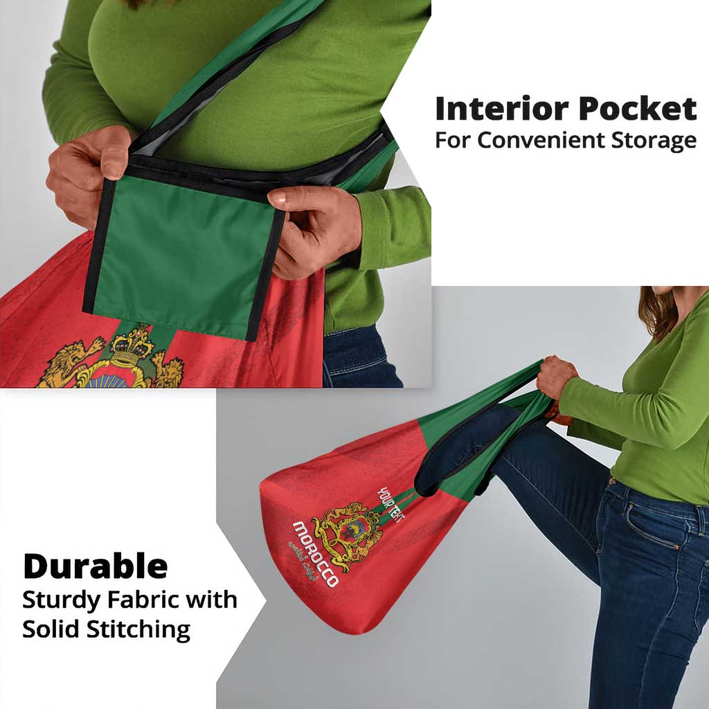 Custom Morocco Football Grocery Bag Go Lionesses of Atlas