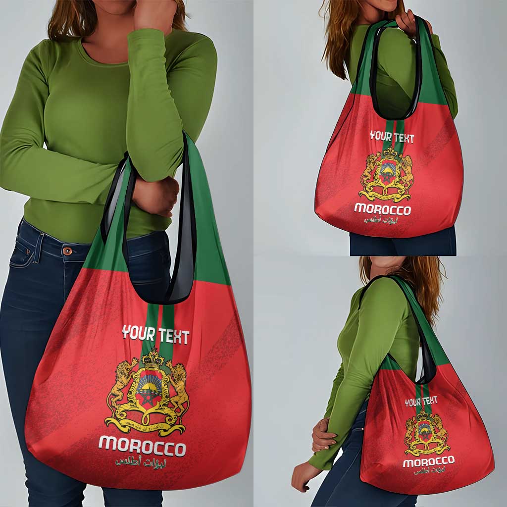 Custom Morocco Football Grocery Bag Go Lionesses of Atlas