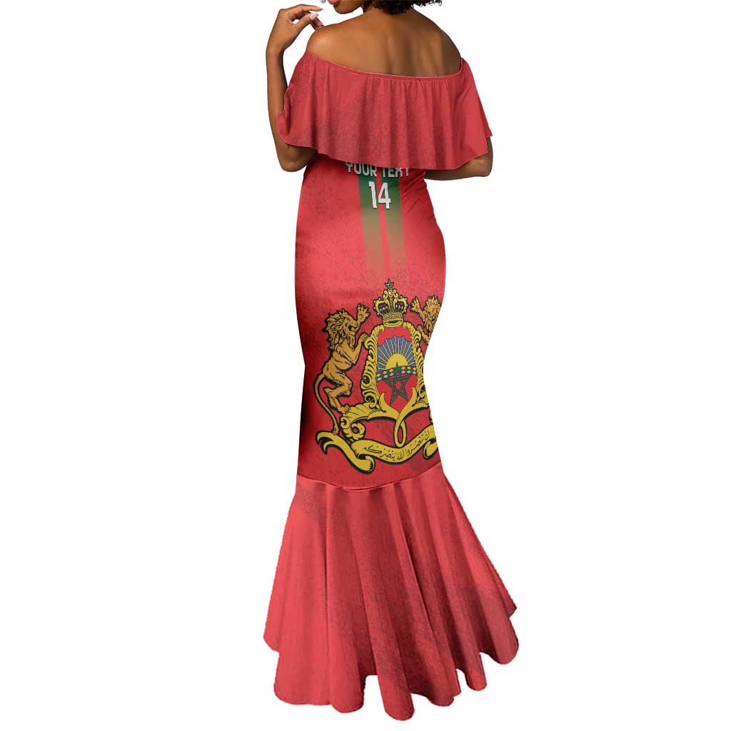 Custom Morocco Football Mermaid Dress Go Lionesses of Atlas