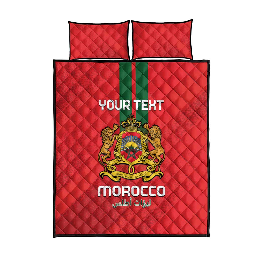Custom Morocco Football Quilt Bed Set Go Lionesses of Atlas