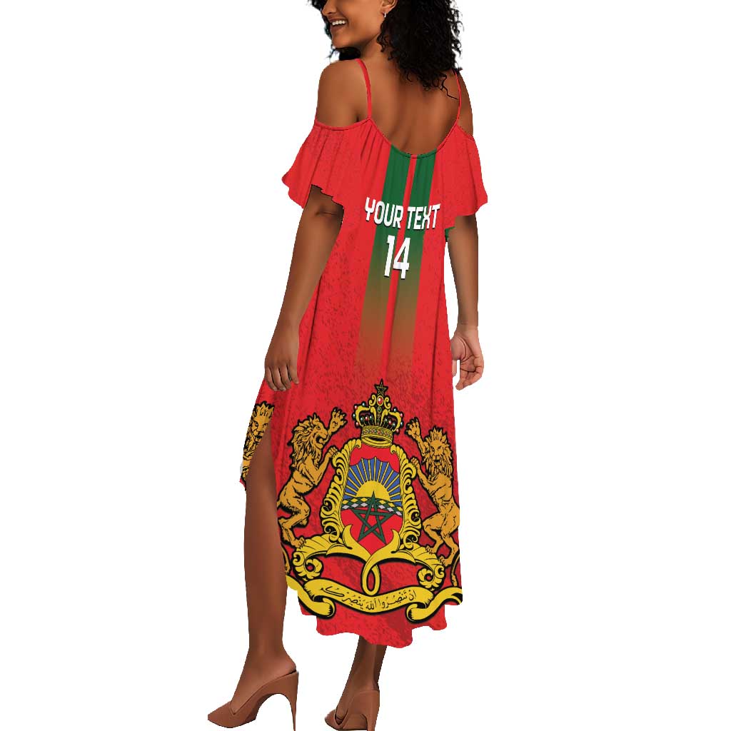 Custom Morocco Football Summer Maxi Dress Go Lionesses of Atlas