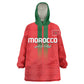 Custom Morocco Football Wearable Blanket Hoodie Go Lionesses of Atlas