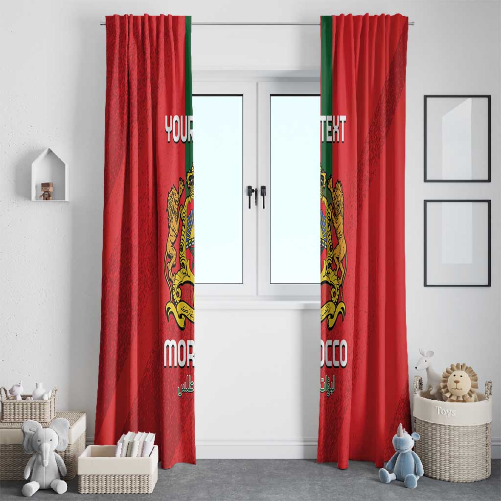 Custom Morocco Football Window Curtain Go Lionesses of Atlas