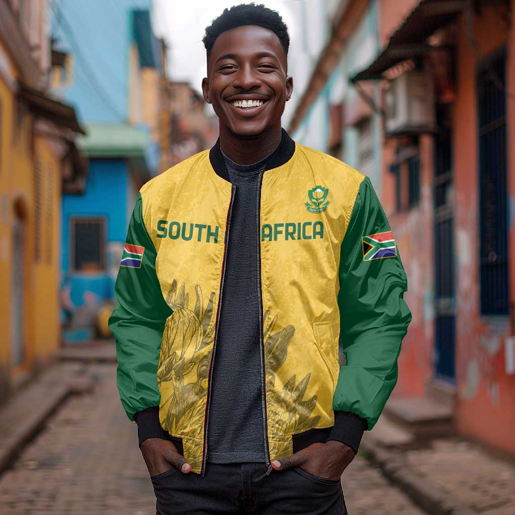 Custom South Africa Soccer Bomber Jacket Go Banyana Banyana Proteas