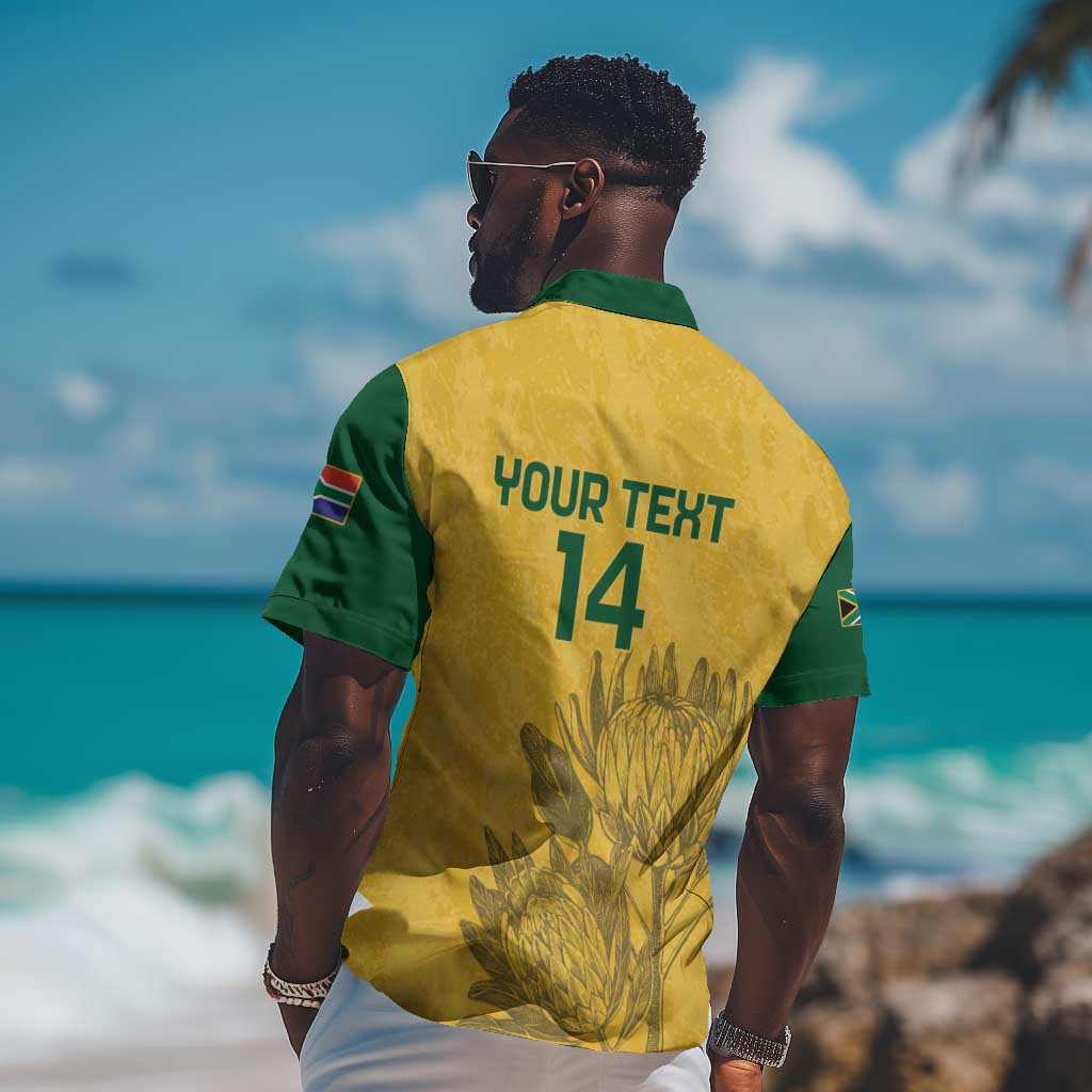 Custom South Africa Soccer Hawaiian Shirt Go Banyana Banyana Proteas