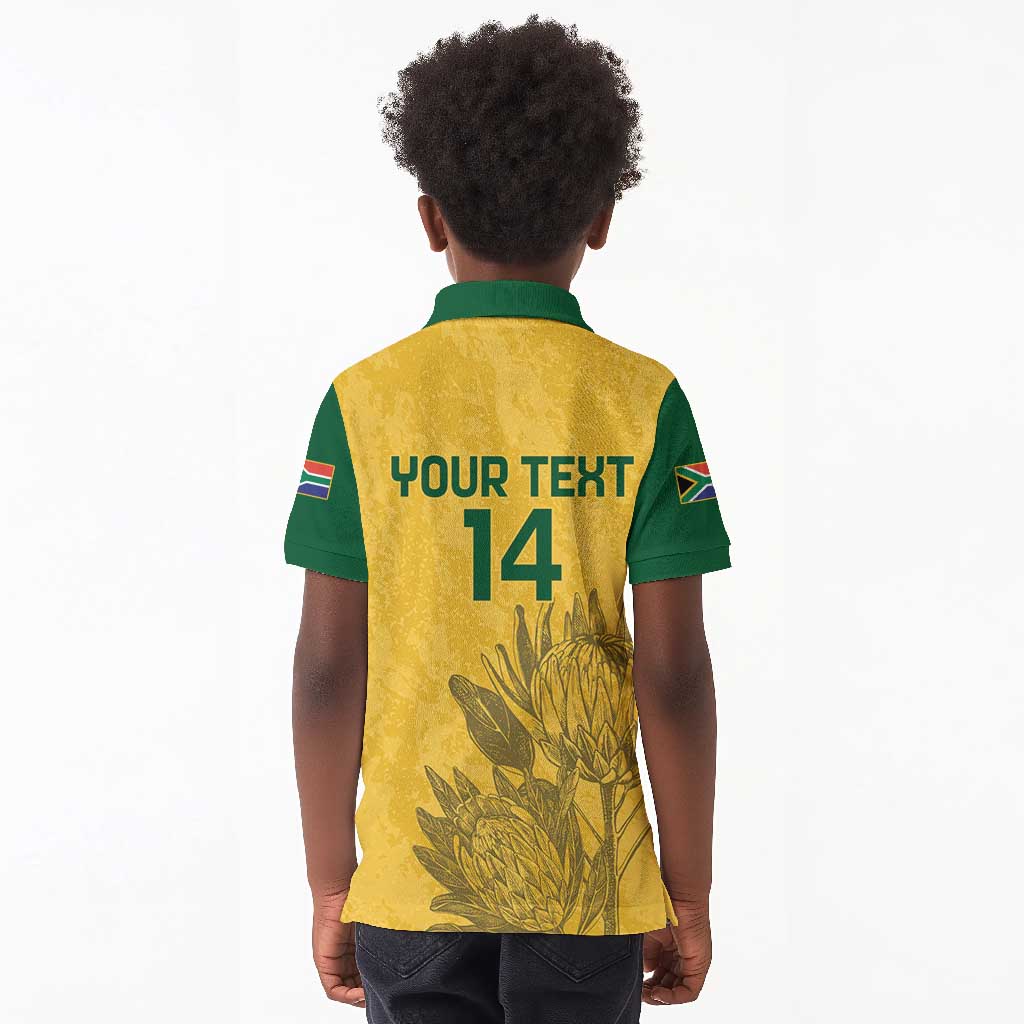 Custom South Africa Soccer Kid Polo Shirt Go Banyana Banyana Proteas