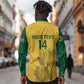 Custom South Africa Soccer Long Sleeve Button Shirt Go Banyana Banyana Proteas