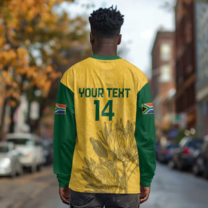 Custom South Africa Soccer Long Sleeve Shirt Go Banyana Banyana Proteas LT14
