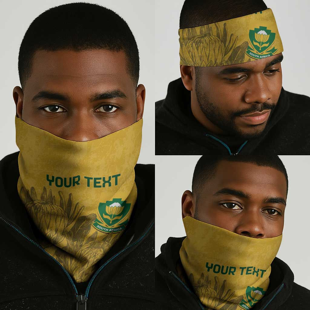 Custom South Africa Soccer Neck Gaiter Go Banyana Banyana Proteas LT14