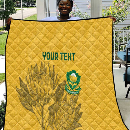 Custom South Africa Soccer Quilt Go Banyana Banyana Proteas