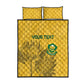 Custom South Africa Soccer Quilt Bed Set Go Banyana Banyana Proteas