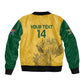 Custom South Africa Soccer Sleeve Zip Bomber Jacket Go Banyana Banyana Proteas
